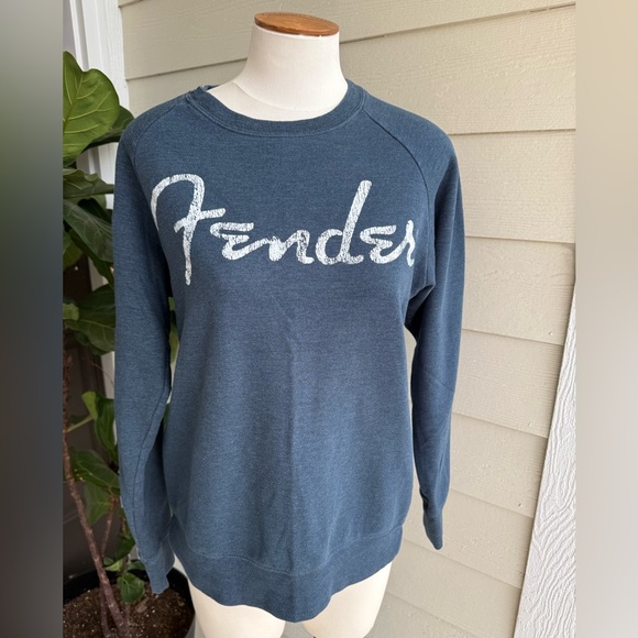 Fender Tops - Fender Teal Sweatshirt with White Logo